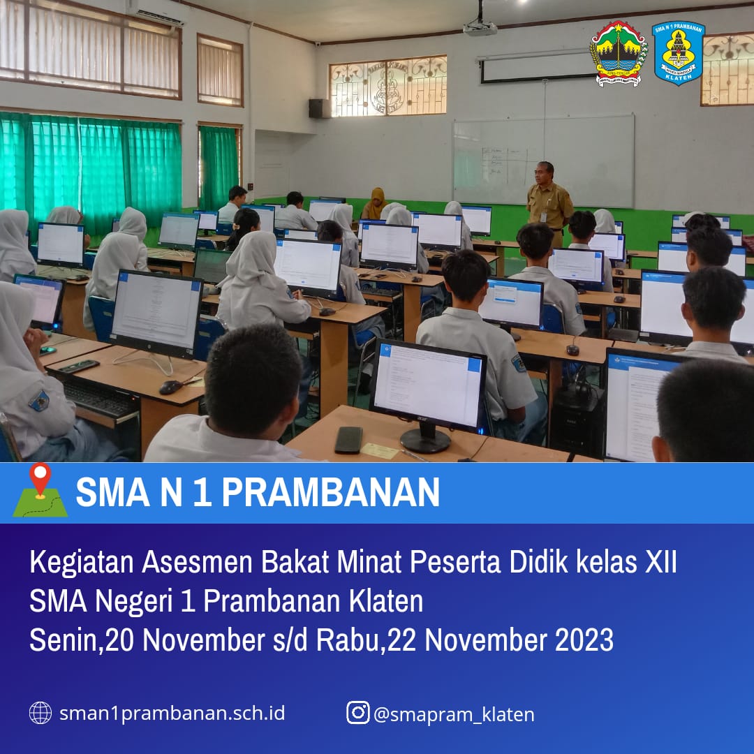 ASESMEN BAKAT DAN  MINAT DI SMA NEGERI 1 PRAMBANAN KLATEN